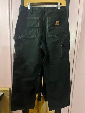 Carhartt Men's Black Cargo Work Pants with Utility Pockets